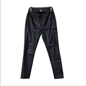 VENUS Black Faux Leather Skinny Pants
